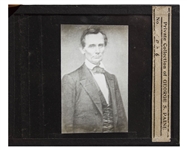 Abraham Lincoln Magic Lantern Slide -- Mathew Brady's First Photograph of Lincoln, O-17